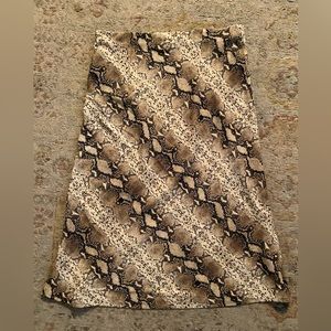 Rachel Zoe pull on midi skirt in snake fabric